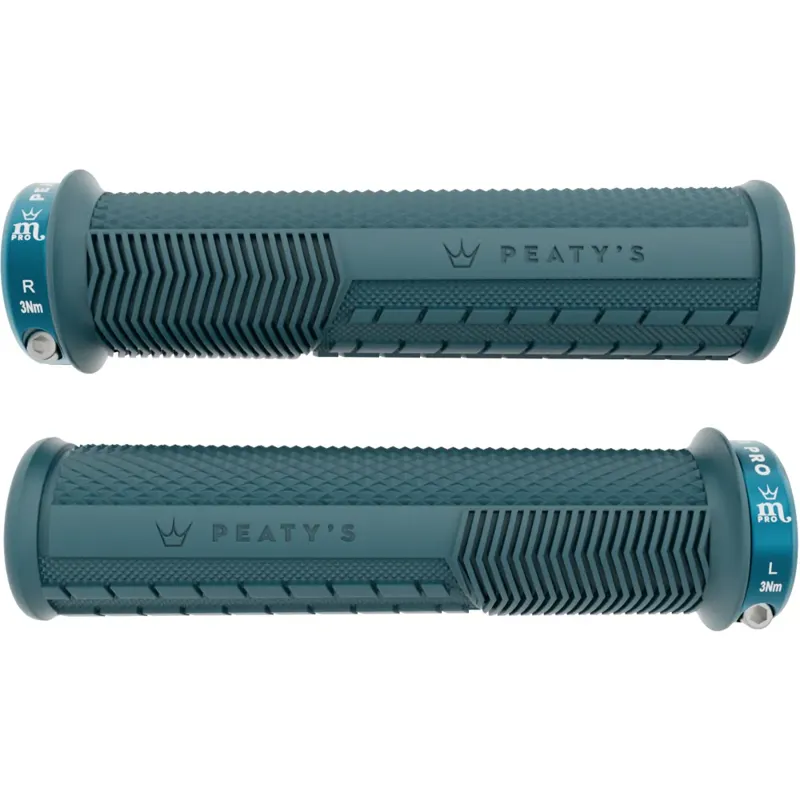 Peaty's Monarch Pro Knurl Grip Grey Blue