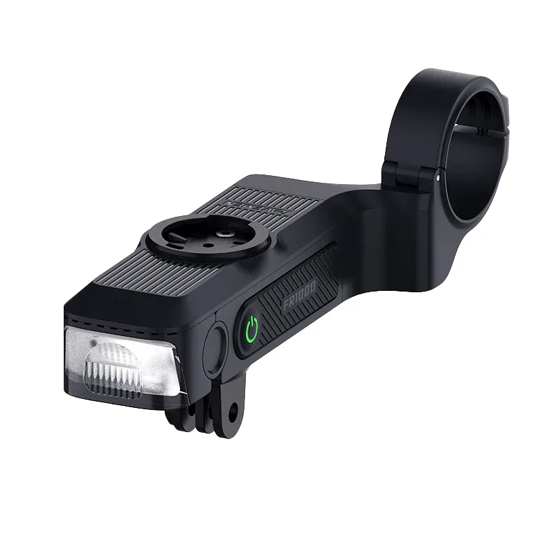 Ravemen FR1000 USB-Rechargeable Beam Out-Front Headlight 1000 Lumens Compatible With Garmin and Wahoo Black