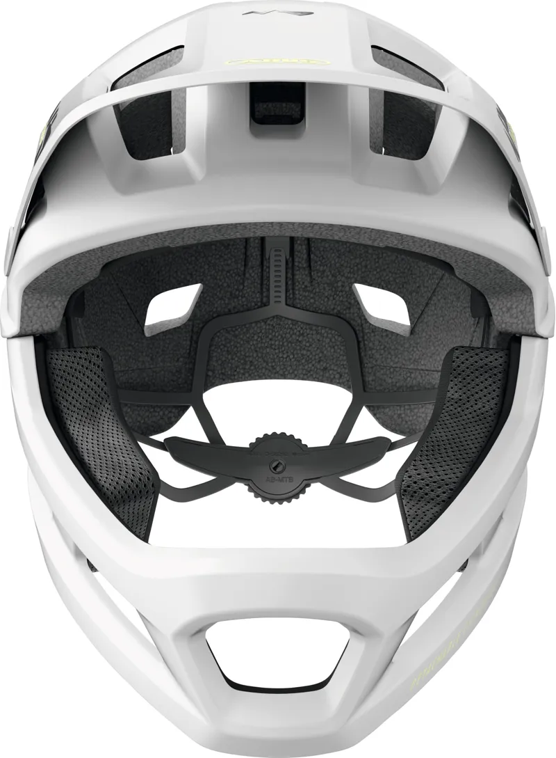 ABUS YouDrop FF Kids Full Face MTB Helmet In Lemon WHITE 48-55cm-2