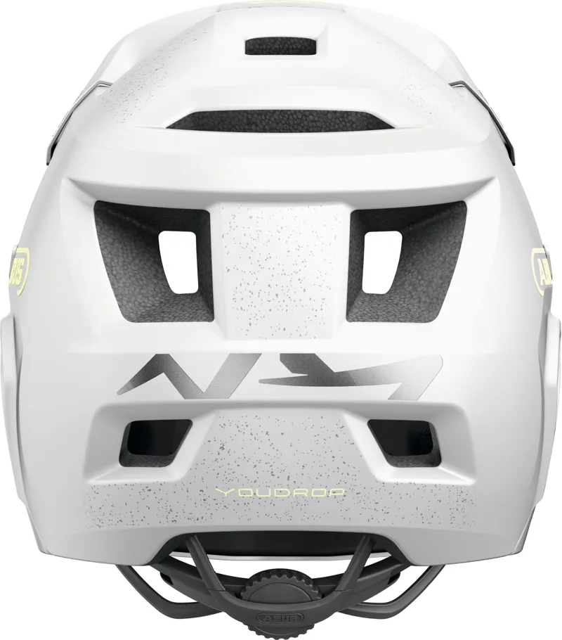 ABUS YouDrop FF Kids Full Face MTB Helmet In Lemon WHITE 48-55cm-3