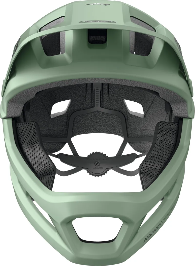 ABUS YouDrop FF Kids Full Face MTB Helmet In Mist Green 48-55cm-2