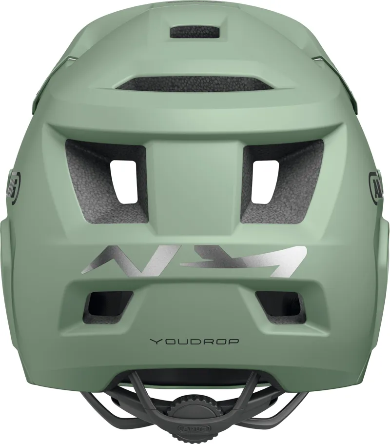 ABUS YouDrop FF Kids Full Face MTB Helmet In Mist Green 48-55cm-3