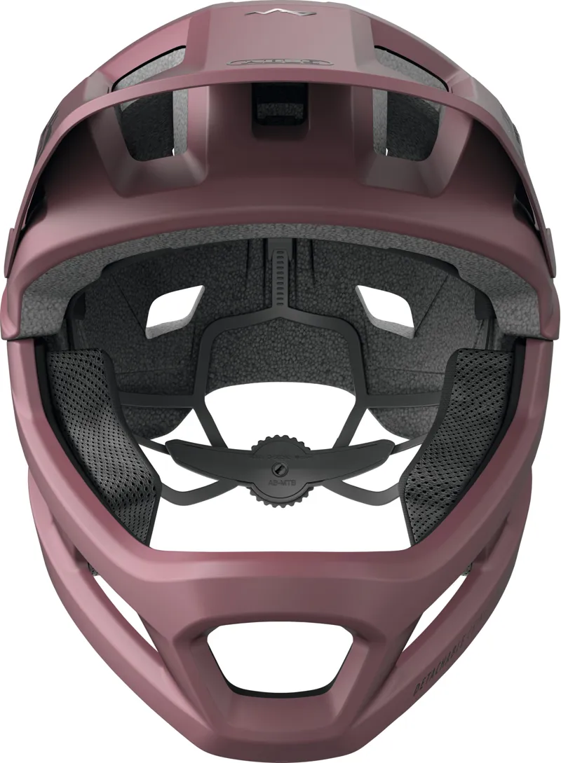 ABUS YouDrop FF Kids Full Face MTB Helmet In Blush Red 48-55cm-3