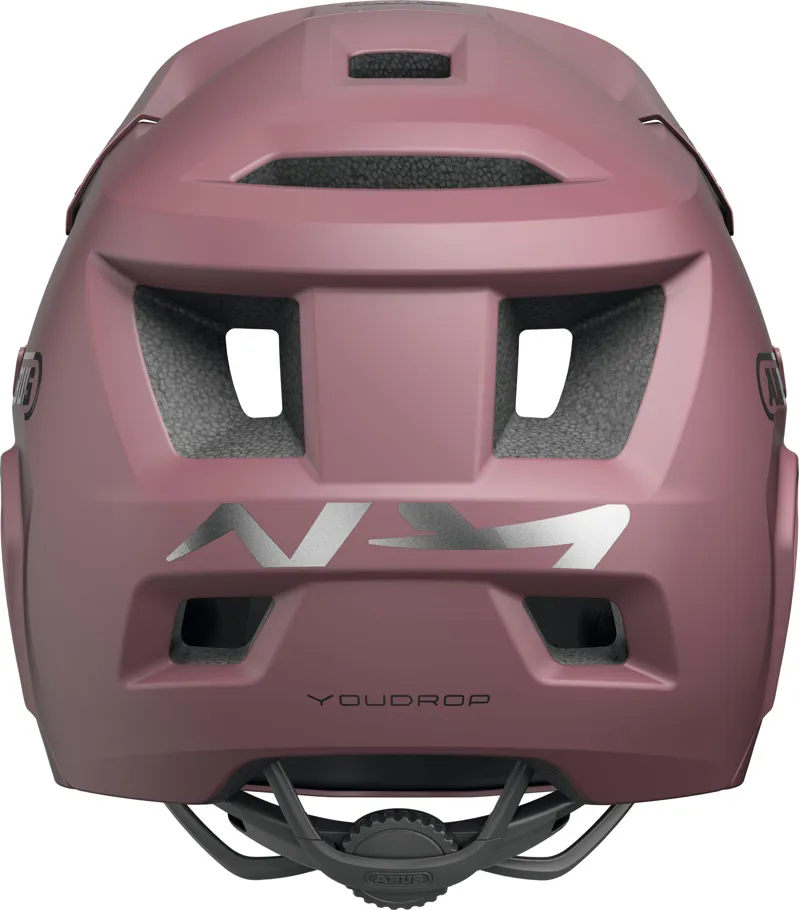 ABUS YouDrop FF Kids Full Face MTB Helmet In Blush Red 48-55cm-2