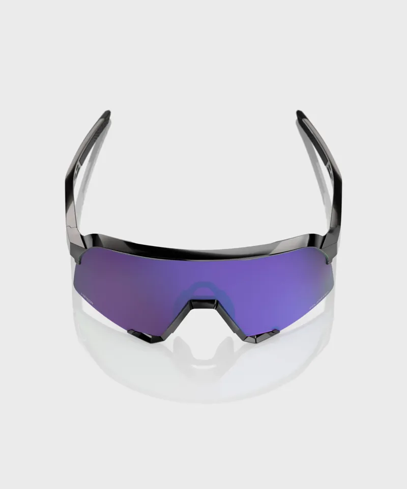 100% S3 Glasses - Polished Black / HiPER Lavender Mirror Polarized Lens Polished Black/HiPER Lavender Mirror Polarized Lens-1