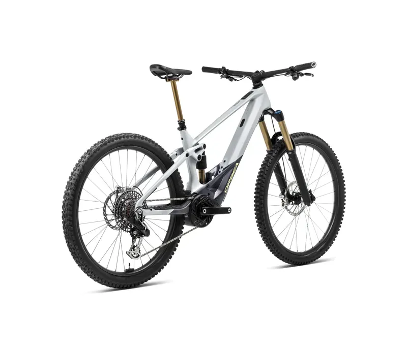 Orbea Wild M-Ltd Mountain Bike In Halo Silver/Tanzanite Carbon View Matt-2