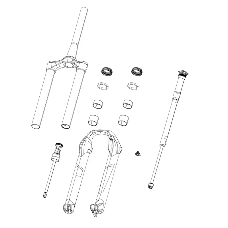 Rockshox Spare - Fork CSU - Debonair 29 Boost 44 Off-Set Aluminum Taper Diffusion Black Select / Select+ C1 100-120mm - Sid 35mm D1+ 2024+ size