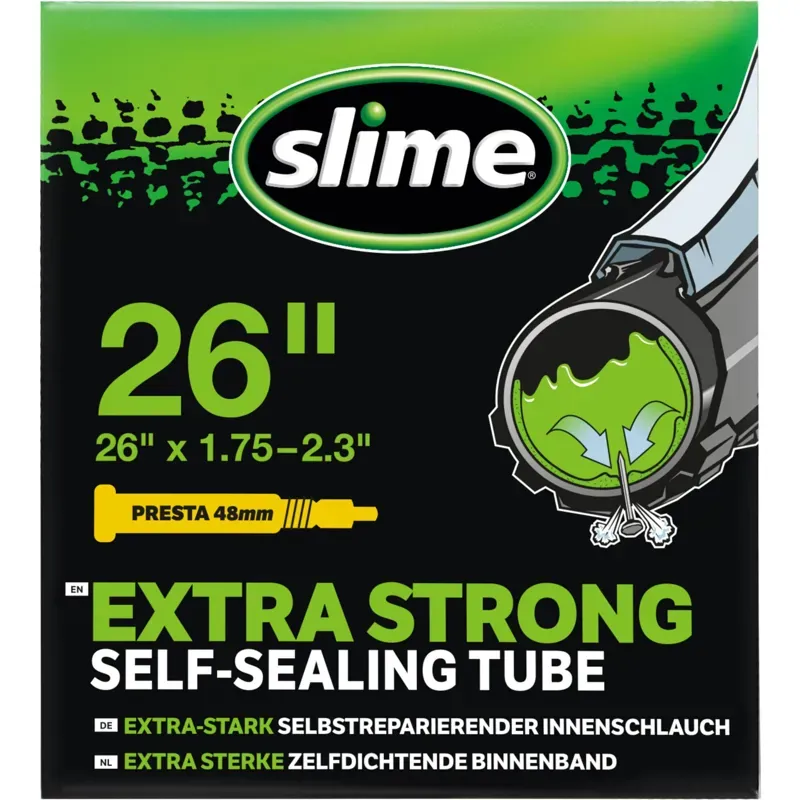 TUBE SLIME 26x1.75-2.125 Presta Black 26 x 1.75-2.125 inches