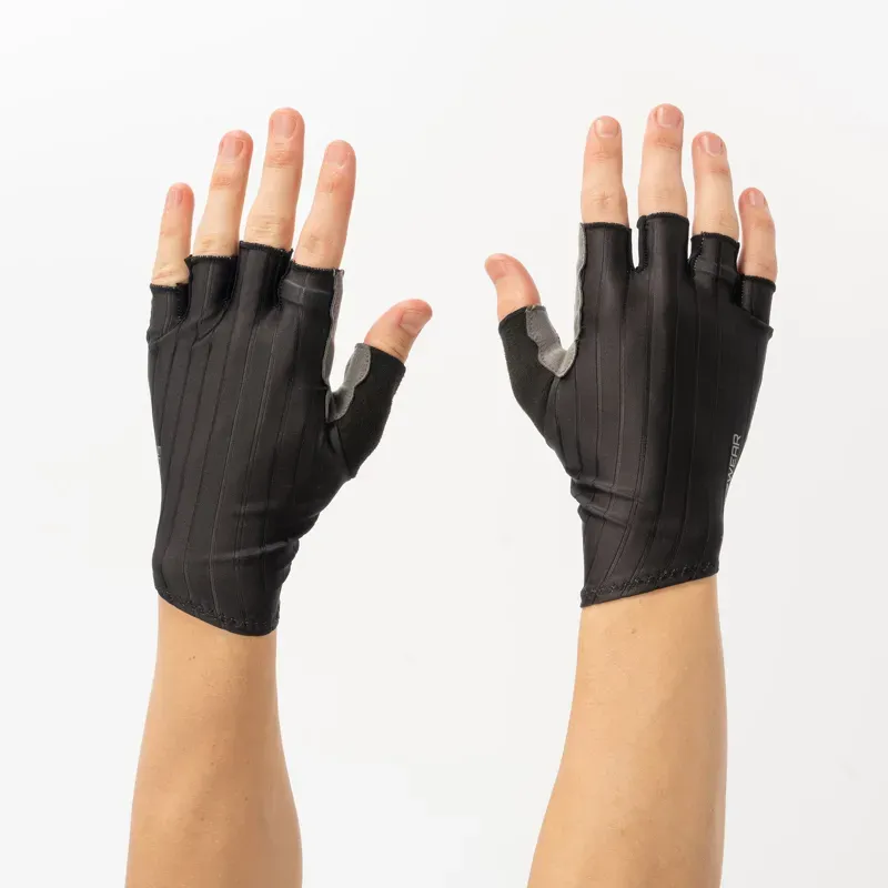 Spatzwear Aero Glovz Race Short Finger Gloves in Black
