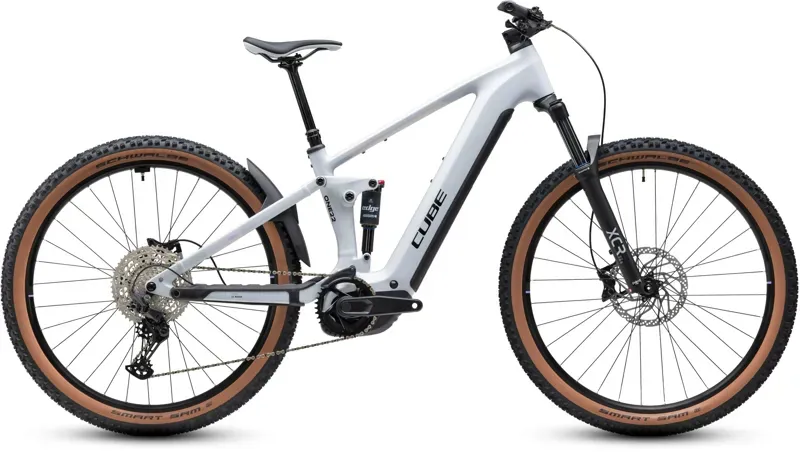 Cube Stereo Hybrid ONE22 Pro 800 eMountain Bike in Fog Grey/Sparkle Rose