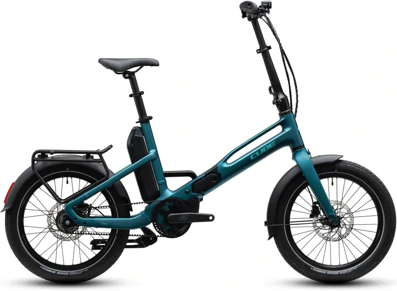 Cube Fold Hybrid Deluxe 540 Folding eBike in Metallic Petrol/Sea