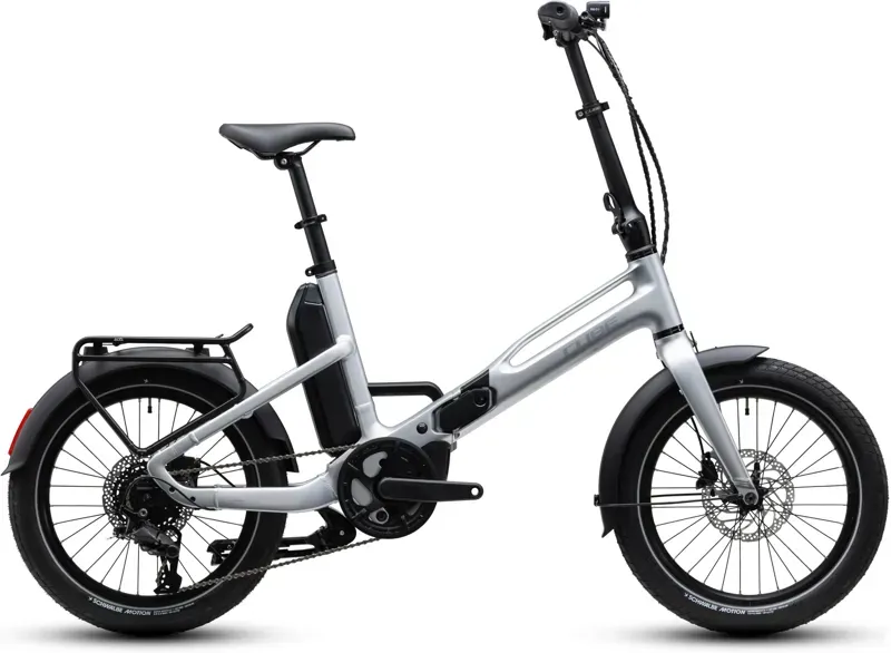 Cube Fold Hybrid 540 Folding eBike in Silver Star/Reflex