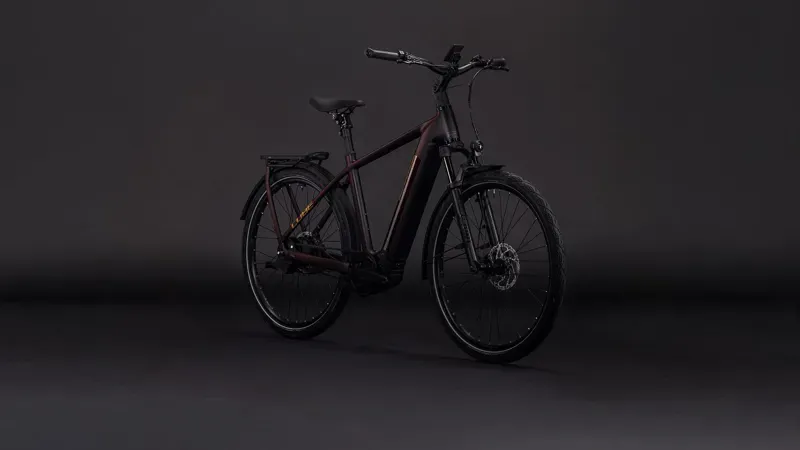 Cube Kathmandu Hybrid Comfort SLX 800 eHybrid Bike in Solareclipse/Gold-3