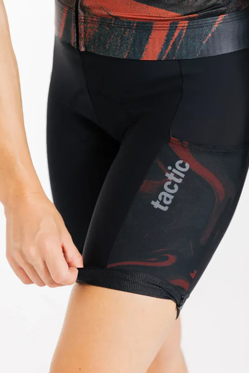 Tactic Sport Women's Divide Cargo Bib Shorts in Grey-3