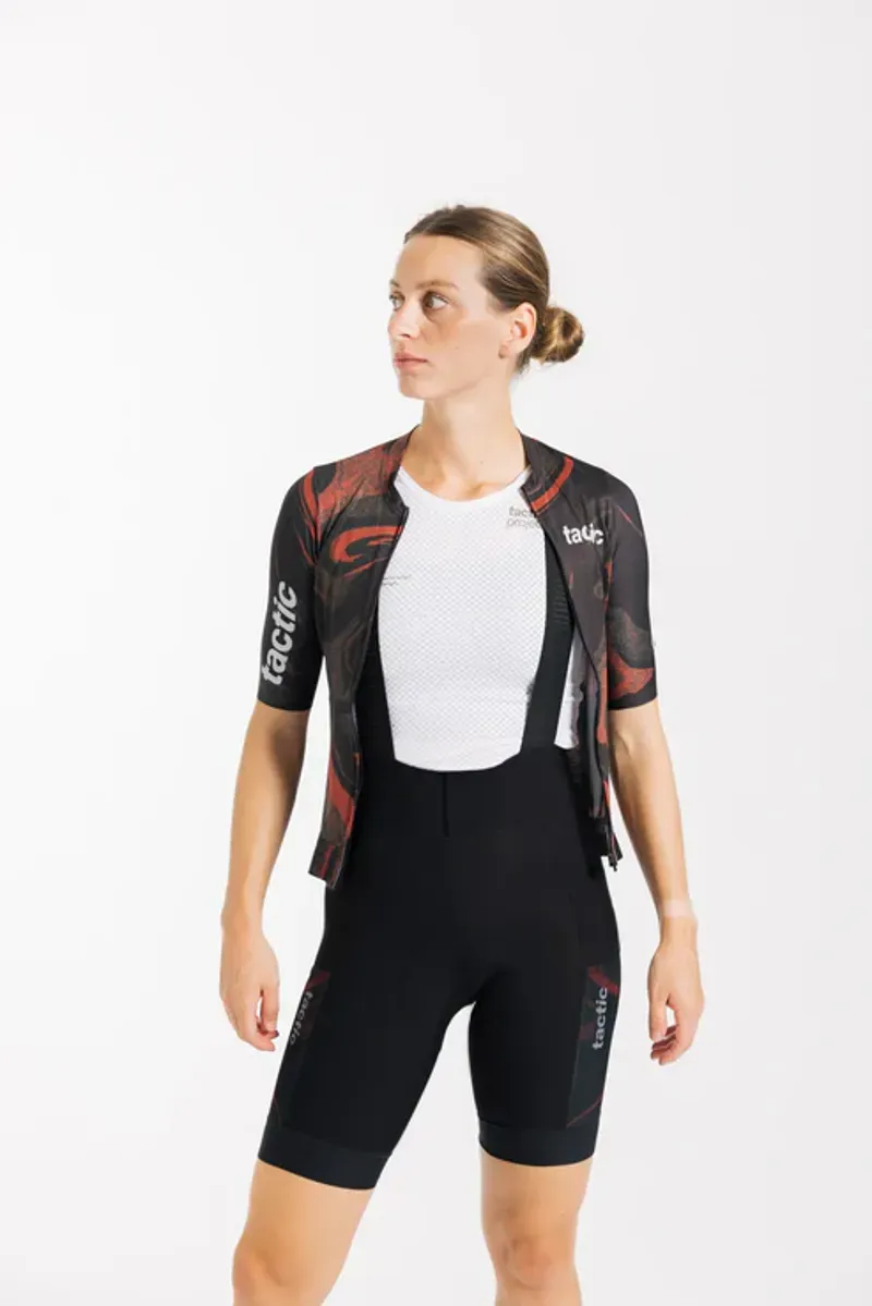Tactic Sport Women's Divide Cargo Bib Shorts in Grey-5