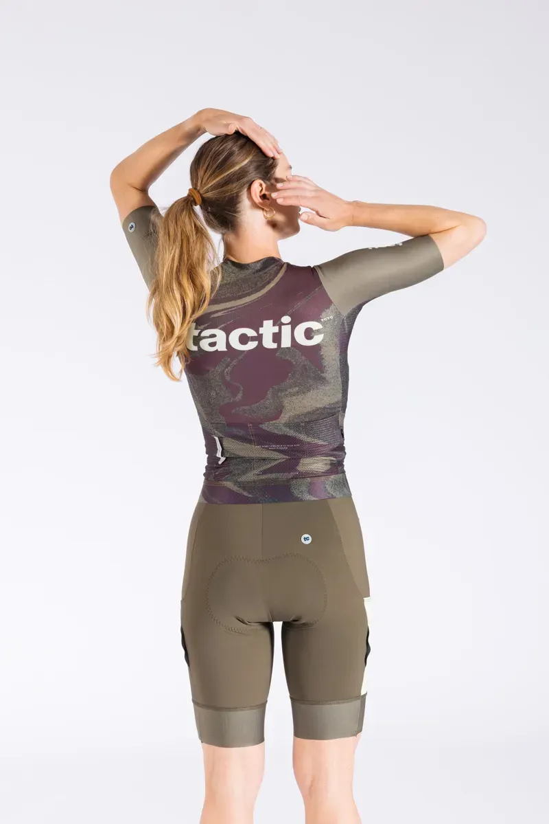 Tactic Sport Women's Divide Short Sleeve Jersey in Green-3
