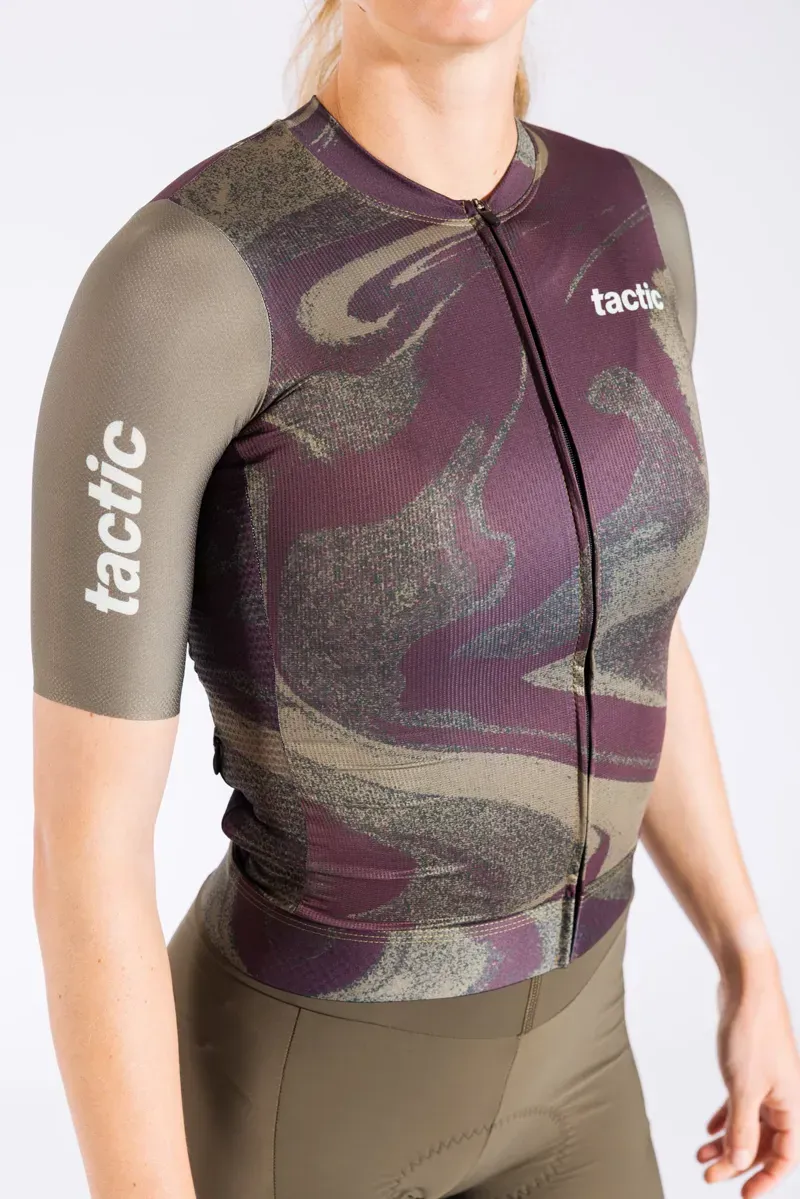 Tactic Sport Women's Divide Short Sleeve Jersey in Green-5