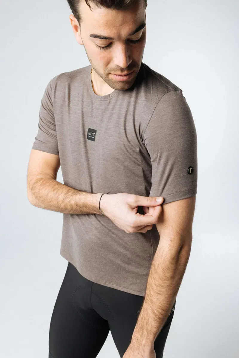 Tactic Sport Nomad Merino T-Shirt in Brown-3