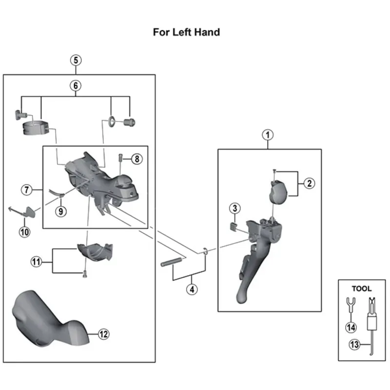 Shimano ST-6800 bracket covers black pair-1
